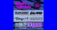 ‘22.08.29 [mon] F.A.D × LONELINESS presents “Melodic Tiger Hole vol.8″  Euphoric / GALAND / Tobogan / ZiPPY